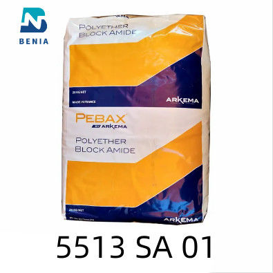 La Vierge thermoplastique d'utilisations alimentaires d'élastomère de SA 01 d'Arkema Pebax 5513 granulent toute la couleur